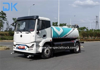 18- ton süpürücü kamyon Chengli saf elektrik şasi süpürücü kamyon